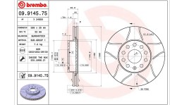 Тормозной диск вентилируемый Brembo Max 09.9145.75